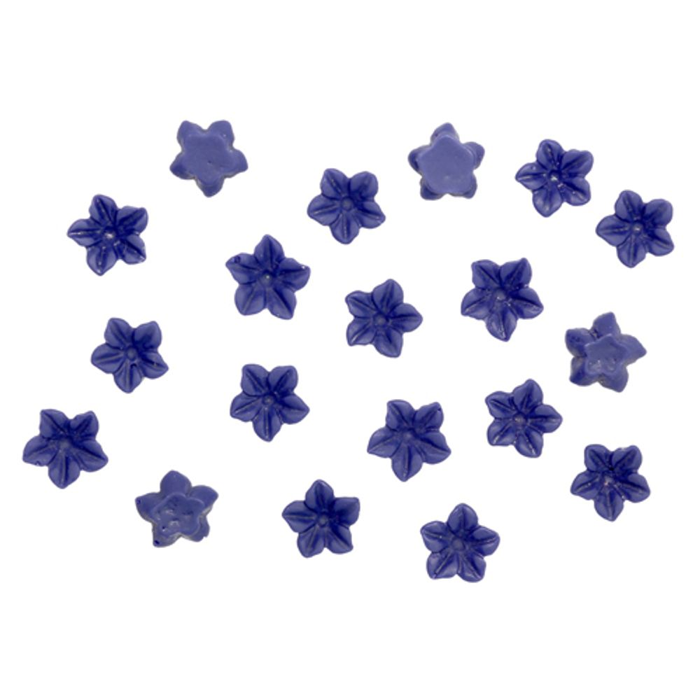 Цветочки для скрапбукинга, 6 мм, 20 шт в упак, темно-синий