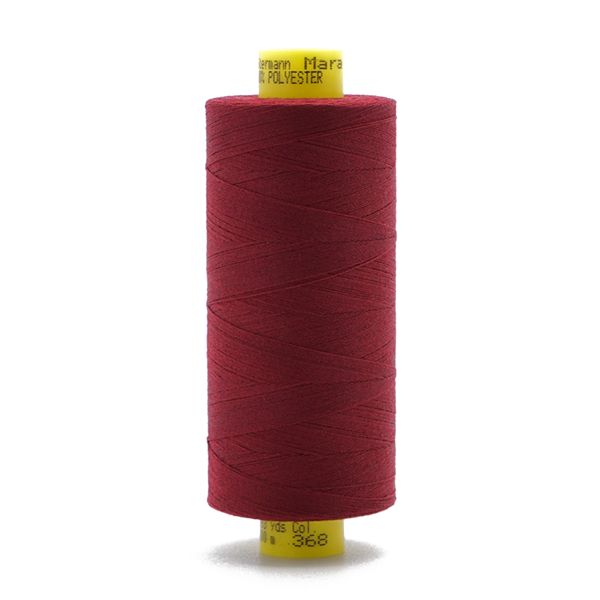 Нитка особо тонкая Gutermann Mara №150 (150/2), 1000 м, 713953, цв. 368 бордо, 1 катушка