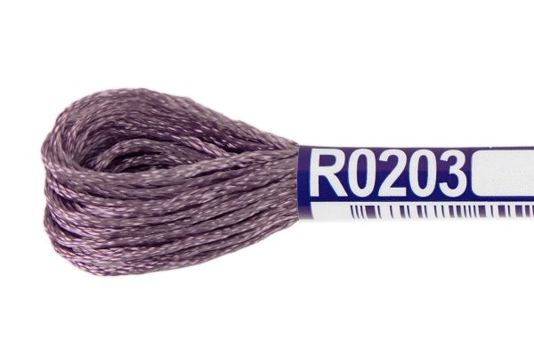 Мулине Gamma вискоза 100%, цв.R0203 сиреневый, 12 мотков по 8 метров