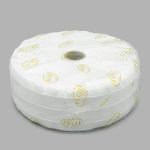 Лента (тесьма) шторная: сборка вафельная (1:4) 60 мм / 50 метров, (2 ряда петель, 3 шнура), белый, C2003