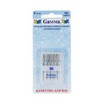 Иглы для швейных машин базовые универсальные 130/705 H, №80, 5 игл, М, Gamma NU №80