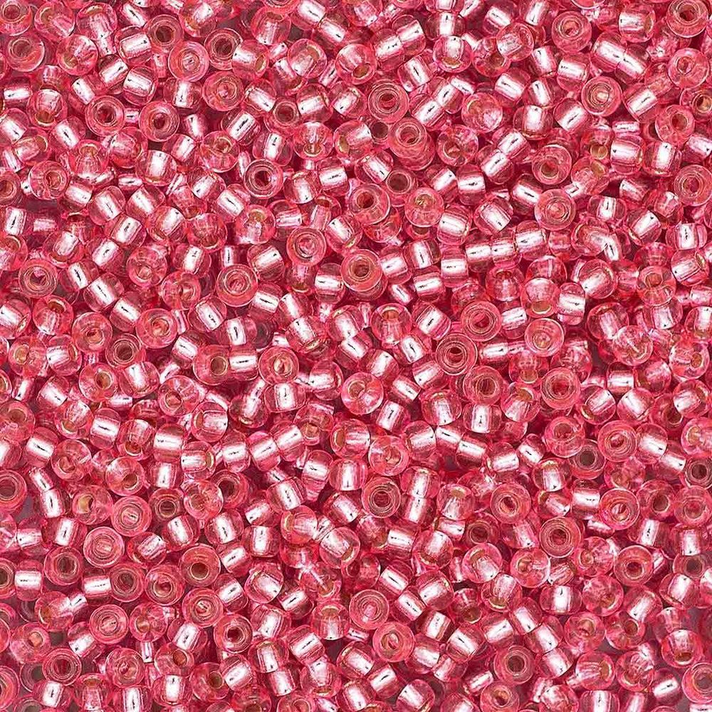 Бисер Preciosa прозрачный с серебр. центром 10/0 круг. отв, 20гр, уп.5 шт