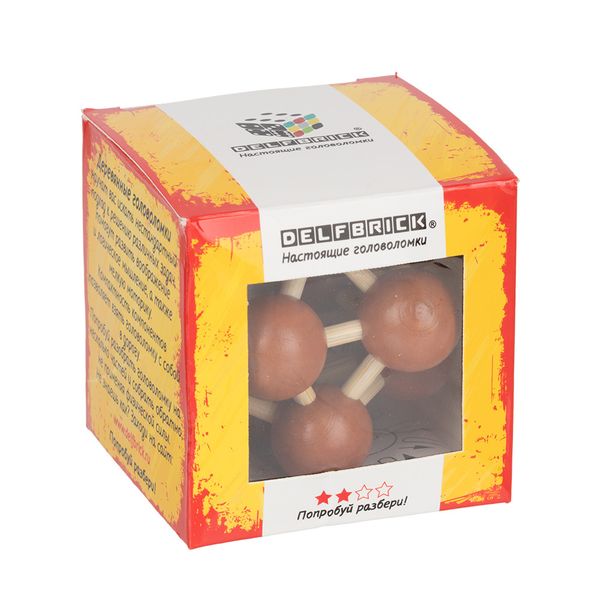 Головоломка деревянная, 1 шт, Молекула 40 элементов, Delfbrick DLS-14