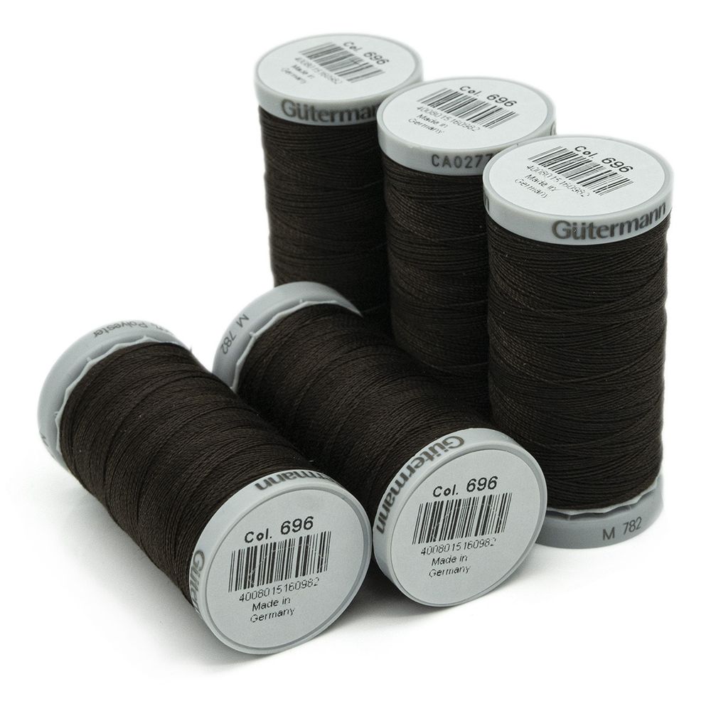 Нитки суперкрепкие Gutermann Extra Strong M782, 100м, 696 т.шоколад, 5 катушек