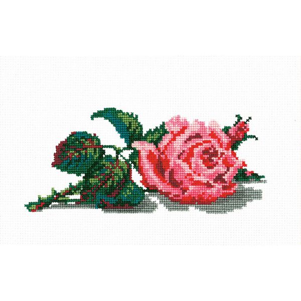 Набор для вышивания нитками РС Студия, Роза 9х22 см