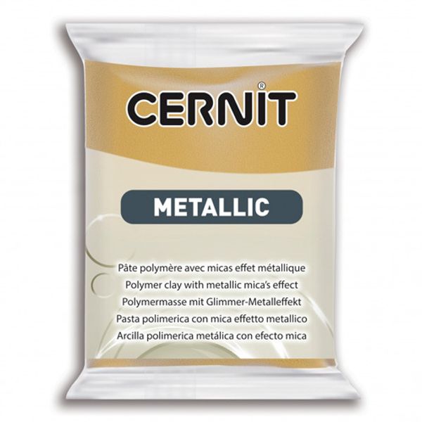 Полимерная глина Cernit Metallic запекаемая, имитация металла 56 гр, 053 темное золото