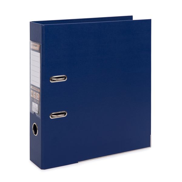 Регистратор PVC, 2-х стороннее покрытие, мет.уг. 75 мм, 50 шт, Premier A4 арочный механ. (разб.), синий ЕС100162002, Expert Complete