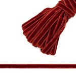 Лента бархатная (тесьма) 10.0 мм / 10±0.5 метров, рис. 8508, цв.21 терракотовый