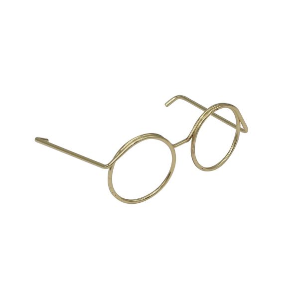 Очки для куклы металл 3,5х2,5см, 10 шт в упак, золото