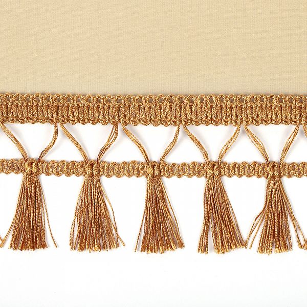 Бахрома отделочная 70.0 мм / 10 метров, с кисточками, 6154-0419 цв.6367, цв.коричневый