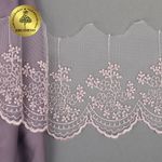 Кружево на сетке широкое 100 мм, TR.3657, цв.06 розовая пудра уп.9м, Kruzhevo