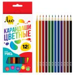 Набор цветных карандашей LNSCP-12 заточенный 8х12 цв, Лео LNSCP-12