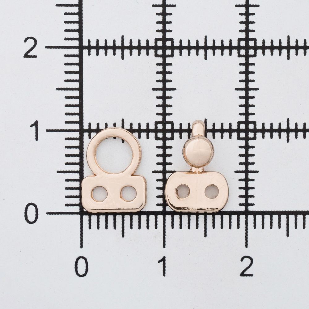 Крючки пришивные декоративные 17х6 мм, gold, 10 шт