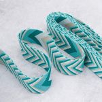 Стропа (ременная лента) 38 мм / 3 метра, [40 г/пог.м], с принтом 2-сторонняя, D135 бирюзовый/бежевый, 3Al354