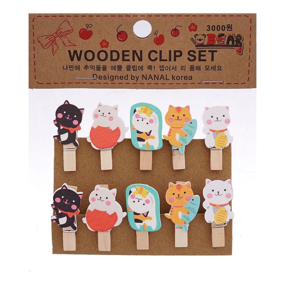 Прищепки декоративные Озорные коты 3,5см, 10 шт, 2AR23388