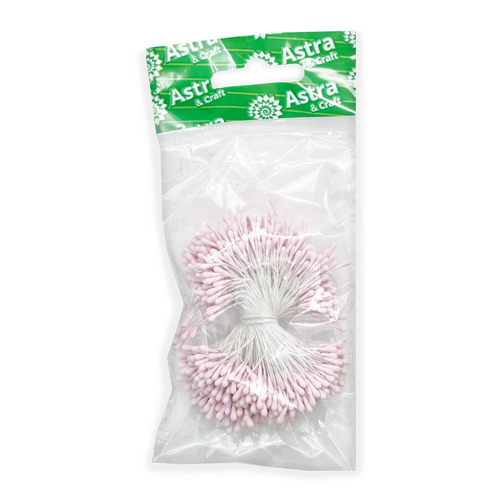 Тычинки для искусственных цветов 6см (пыльно-розовый)