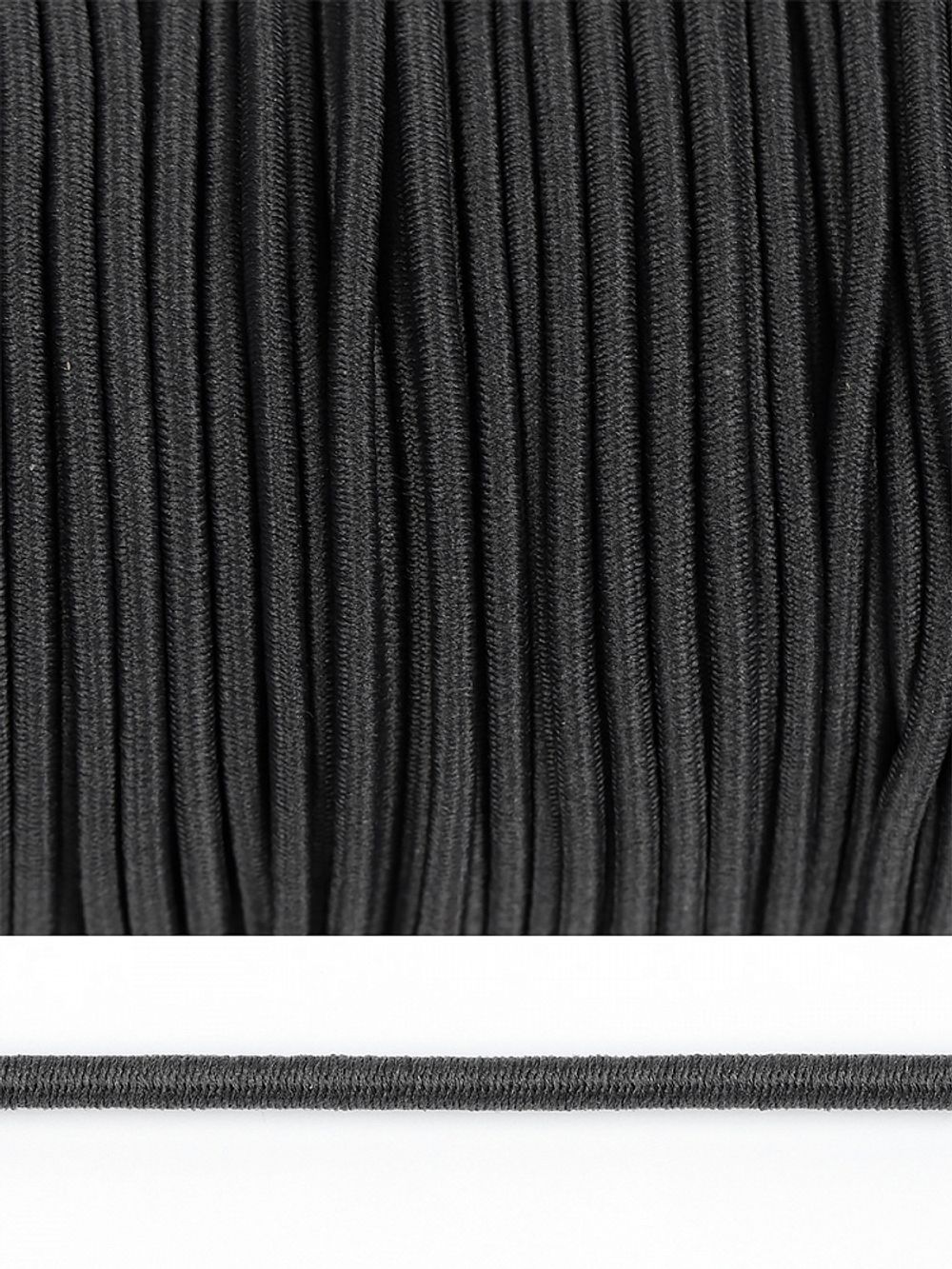 Резинка шляпная (шнур эластичный) ⌀2.5 мм / 100 метров, F312 тёмно-серый