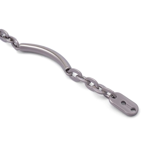 Цепочка-вешалка 105х 7 мм, металл, Pewter олово, чер.никель, 2 шт, MB196