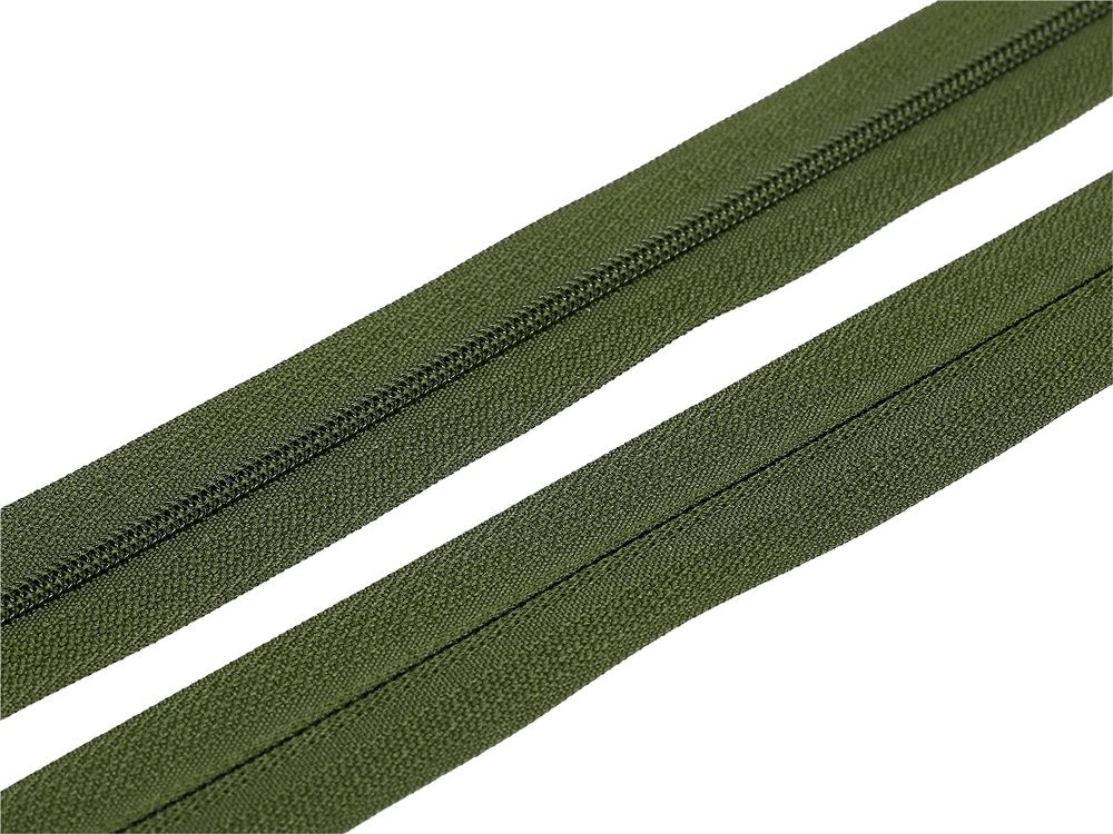 Молния рулонная витая (спираль) Т3 (3 мм) УСИЛЕННАЯ, НА БОБИНЕ, S-567 хаки (цв.SBS) / кор. 1200 метров