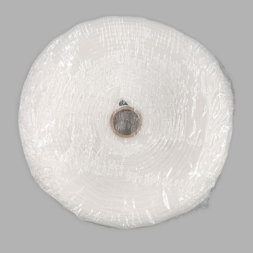 Лента (тесьма) шторная: сборка параллельная (1:2) 40 мм / 50 метров, (1 ряд петель, 2 шнура), прозрачный, C615M