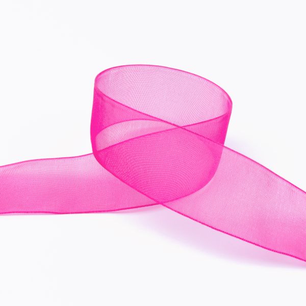 Лента капроновая (органза) 25.0 мм / 22.8±1 метра, 113 св.малиновый, Blitz OR-25