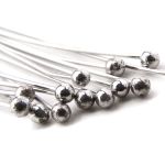 Штифты с шариком 5см, 50 шт/упак, Astra&Craft (Никель), 4AR192