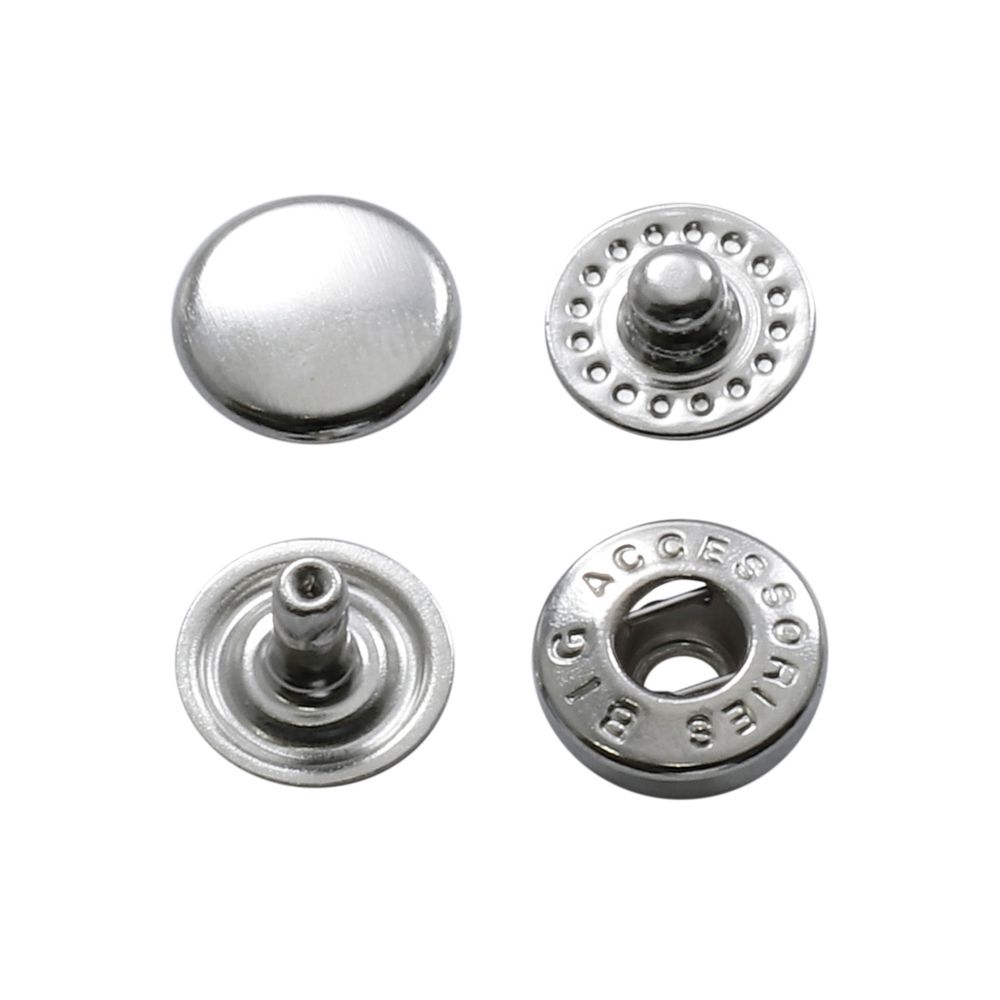 Кнопка Альфа (S-образная) ⌀10 мм, сталь, никель, 100 шт