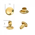 Хольнитены двухсторонние сталь 7х7 мм, №33, TBY.5207 цв. золото уп. 1000 шт, TBY