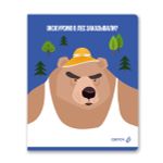 Тетрадь ученическая общая, выборочный лак A5+ 60 л. на скобе 65 г/м², белизна 100 %, 10 шт, клетка, 01128 Экскурсию в лес заказывали?, Светоч Т82