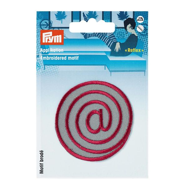 Термоаппликация светоотражающая, самоклеящаяся при помощи утюга Знак @ Prym 925505