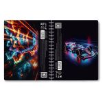 Тетрадь-перевертыш ученическая общая, A5 96 л. на гребне 65 г/м², белизна 100 %, 4 шт, клетка, 01212 МИКС - Свобода движения, Светоч Т119