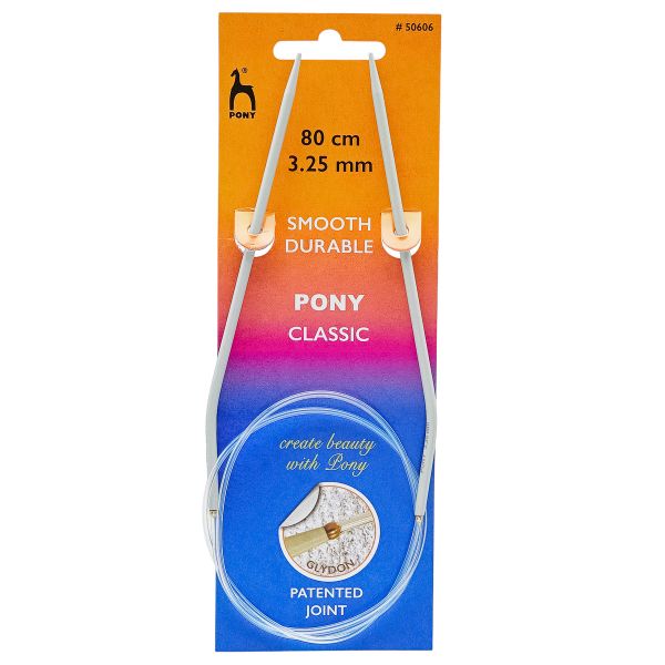 Спицы круговые Pony Classic ⌀3.25 мм, 80 см, алюминий, 50606