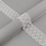 Кружево на сетке 65 мм, / 19.5±0.2 метра, Турция, молочный, Blitz BLKM-6501