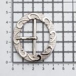 Пряжка ременная металл 35 мм, никель, 10 шт, S090057