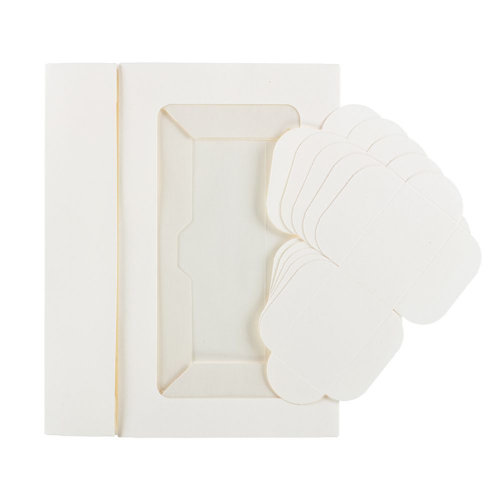 Коробка для 5 эклеров 25х15х5 см, белый, S-Chief BFC-040