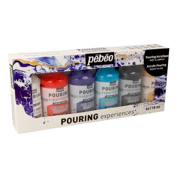 Краска акриловая для техники Флюид Арт в наборе 6 цв.х118 мл, 524601