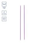 Спицы прямые металл ⌀4.0 мм, 35 см, розовый, Gamma CNK