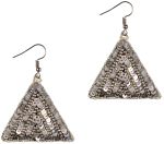 Набор для вышивания бисером Klart, Серьги треугольные. Серебряный орнамент, 4х3.5 см