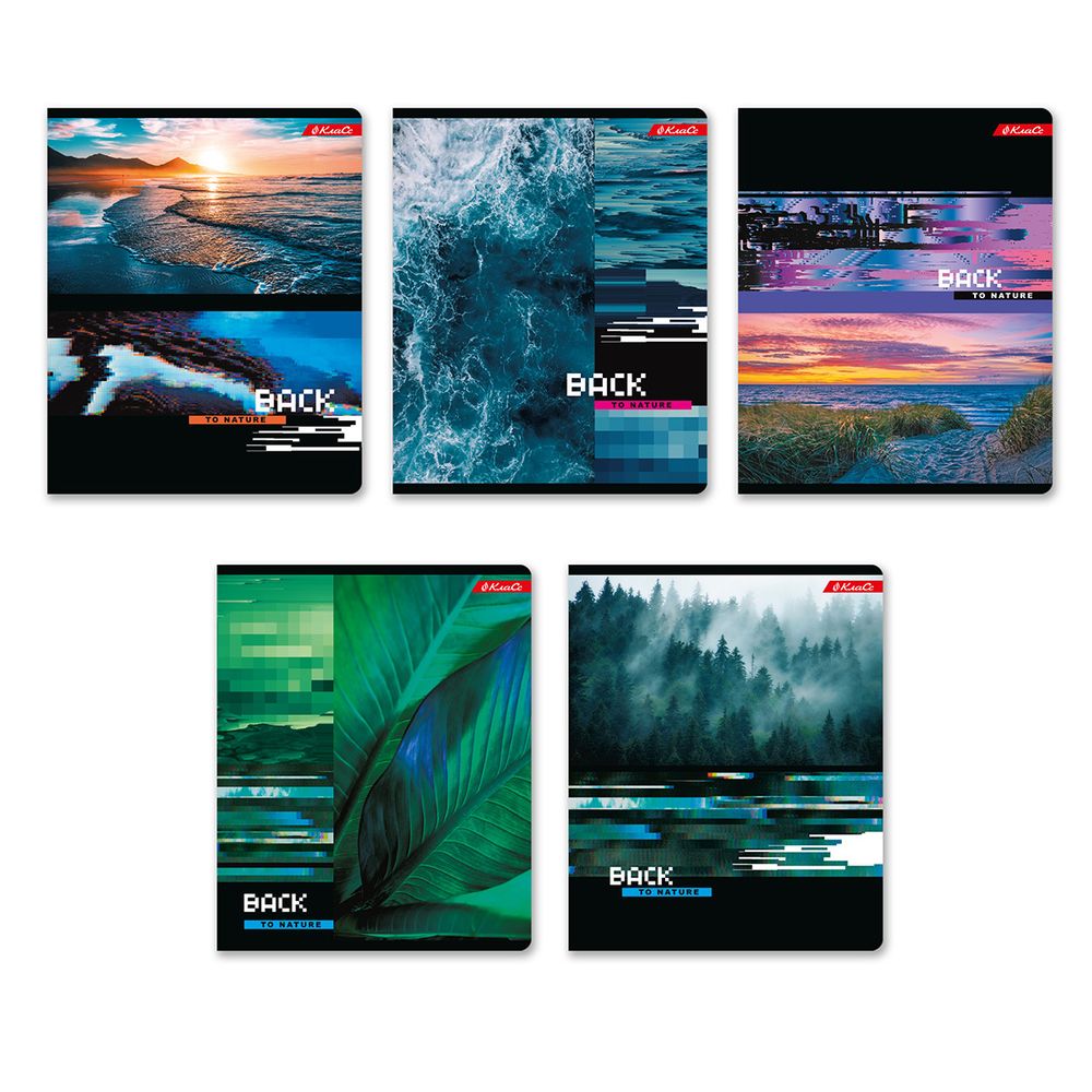 Тетрадь ученическая общая, A5+ 48 л. на скобе 65 г/м², белизна 100%, 10 шт, линия в термоусадочной пленке, 000332 Мгновения, Светоч 48ТСК5_1_3_2