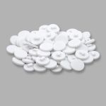 Пуговицы на ножке 28L (18мм), пластик (White (белый матовый)), 72 шт, CN K-33