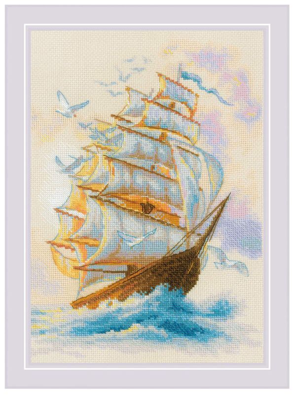 Набор для вышивания нитками Риолис, Ветер странствий, 21х30 см