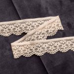 Кружево эластичное (стрейч) 25 мм / 50 метров, бежевый, К009.025