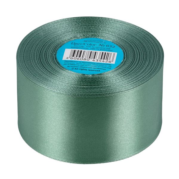 Лента атласная 1-сторонняя 50.0 мм / 33±2 метра, 032 хаки, Gamma