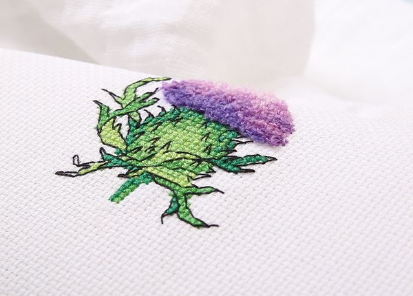 Набор для вышивания нитками Klart, Чертополох, 9х8 см