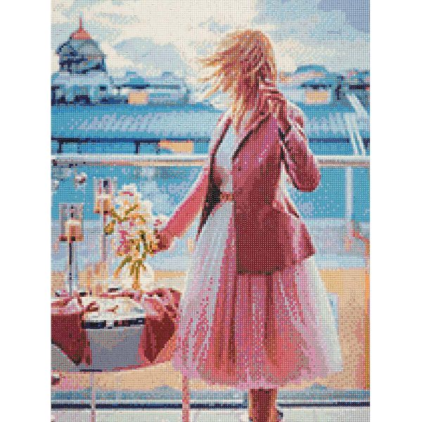 Алмазная (кристальная) мозаика Cristyle, Романтический вечер на крыше, 40х50 см