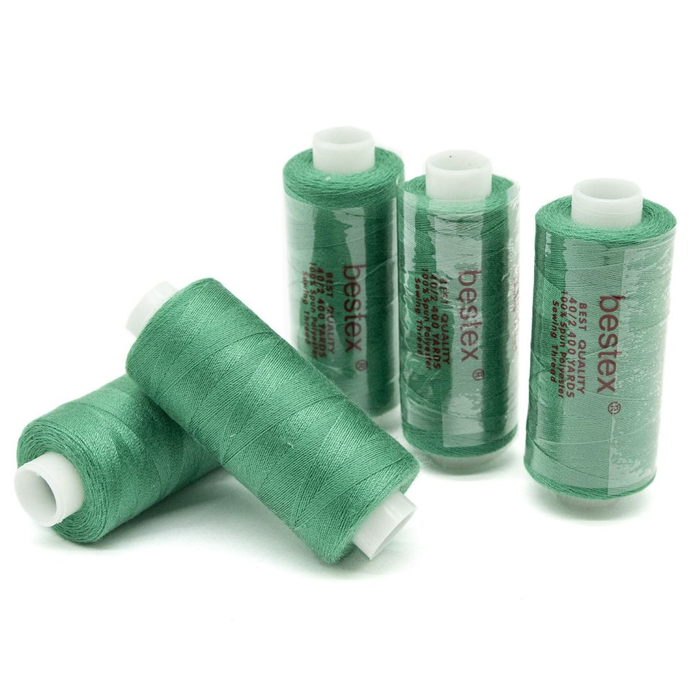 Нитки швейные бытовые Bestex 40/2, 365 м (400 ярд) / 10 кат., 133 светлый малахит