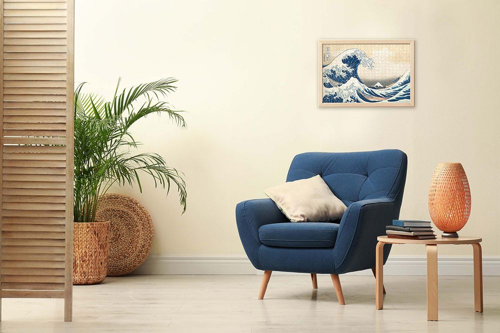 Пазл деревянный Большая волна в Канагаве, Кацусика Хокусай. 450 элементов, Фрея MET-PZLD-001