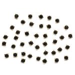 Хрустальные стразы в цапах/золото, 4мм, 50 шт/упак, Astra&Craft (38 черный), 4AR159/166