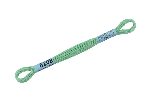 Мулине Gamma 100% хлопок, цв.5208 мятный, 24 мотка по 8 метров