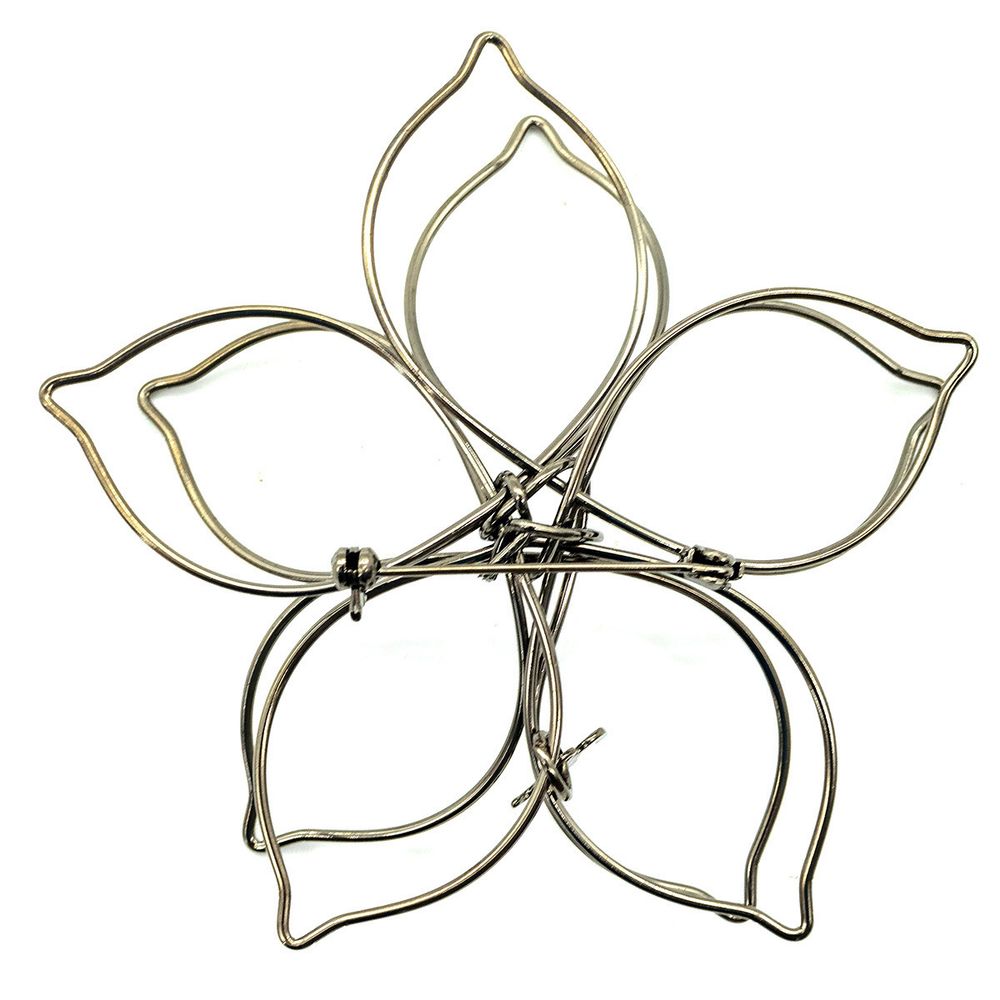 Брошь декоративная 70х70 мм, pewter олово черный никель /TOS/